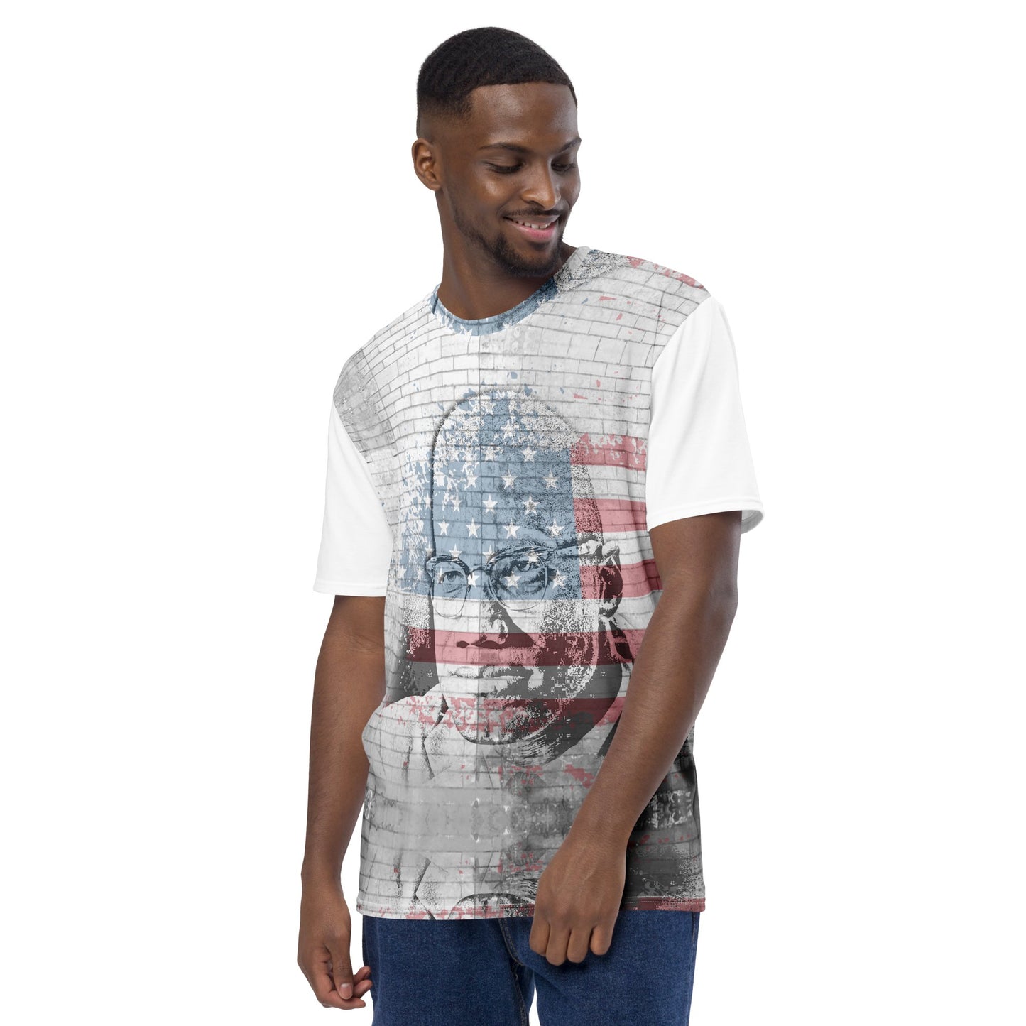 Malcolm X All - Over Print Men's Crew Neck T-Shirt - Propaganda Department