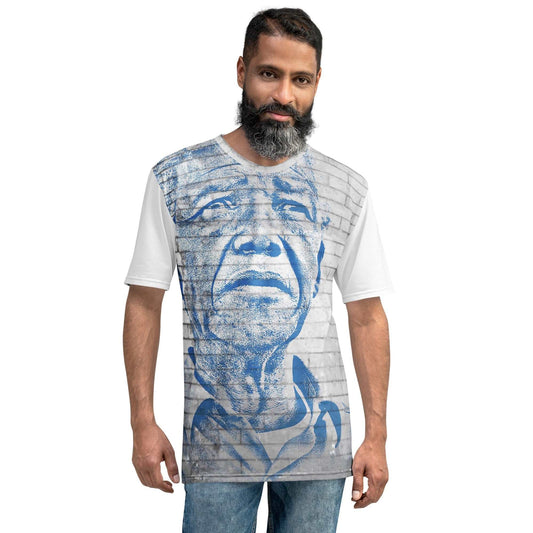Nelson Mandela : All - Over Print Men's Crew Neck T-Shirt - Propaganda Department