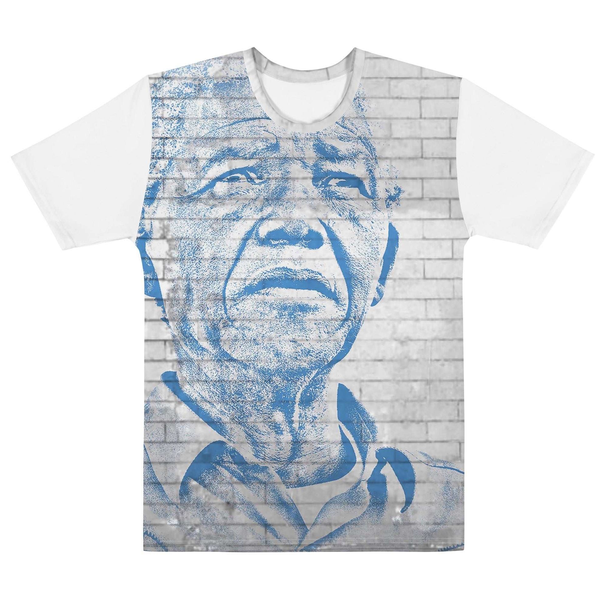 Nelson Mandela : All - Over Print Men's Crew Neck T-Shirt - Propaganda Department