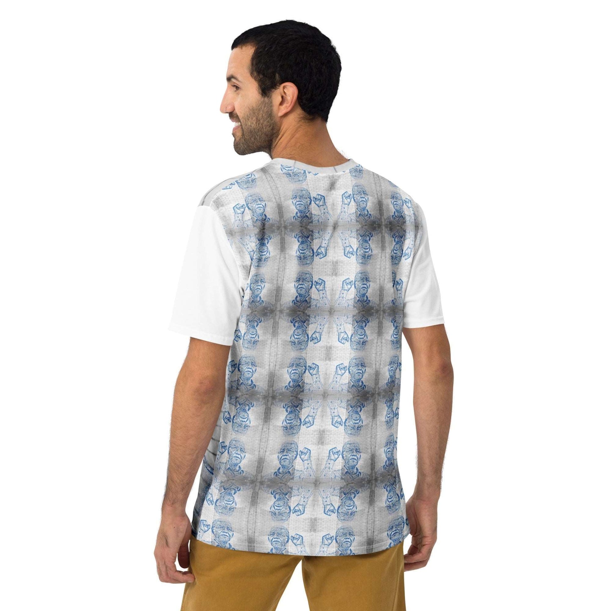 Nelson Mandela : All - Over Print Men's Crew Neck T-Shirt - Propaganda Department