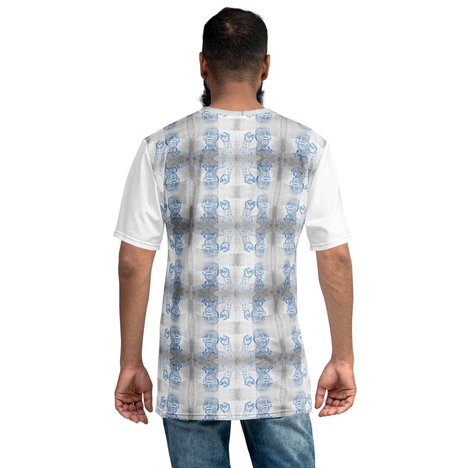Nelson Mandela : All - Over Print Men's Crew Neck T-Shirt - Propaganda Department