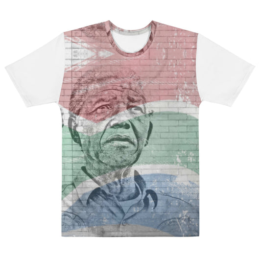 Nelson Mandela All - Over Print Men's Crew Neck T-Shirt - Propaganda Department