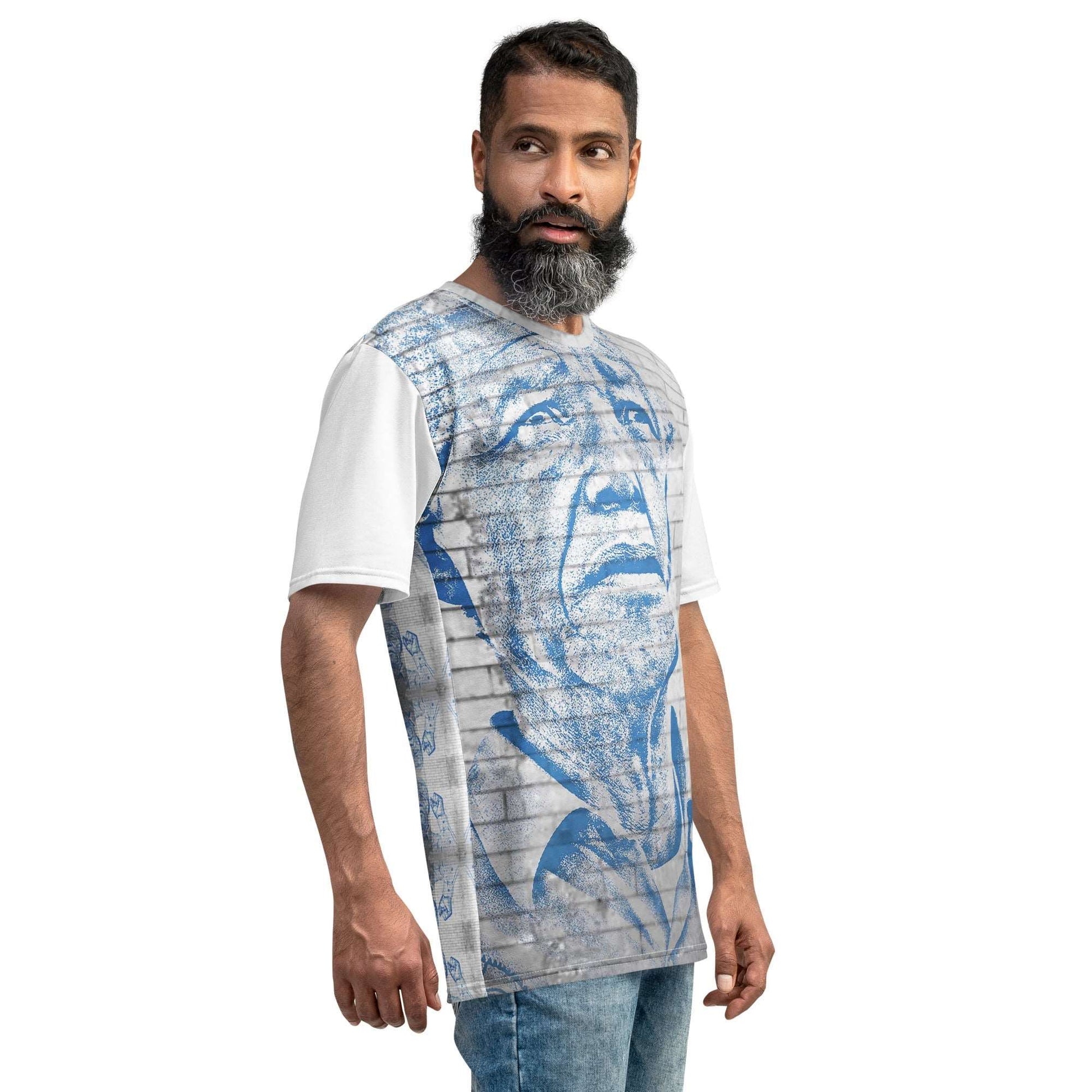 Nelson Mandela : All - Over Print Men's Crew Neck T-Shirt - Propaganda Department