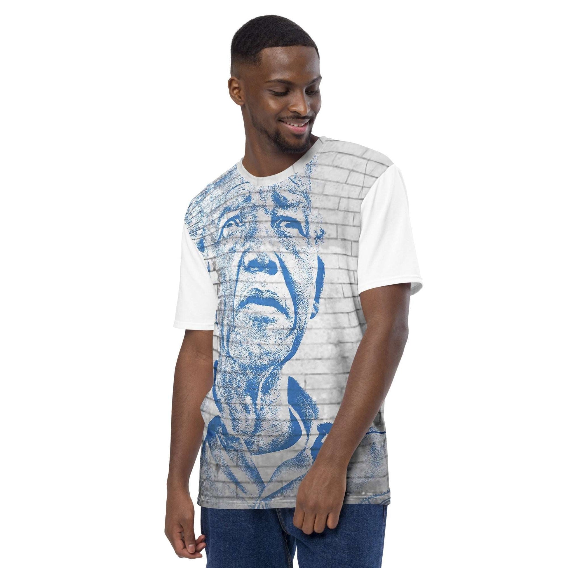Nelson Mandela : All - Over Print Men's Crew Neck T-Shirt - Propaganda Department