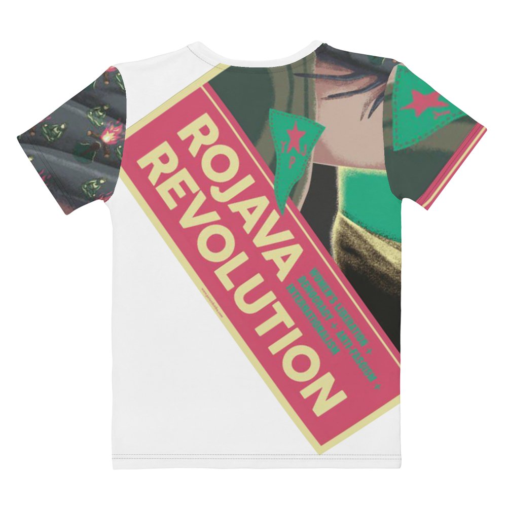 Rojava Revolution - All - Over Print Women's Crew Neck T-Shirt - Propaganda Department