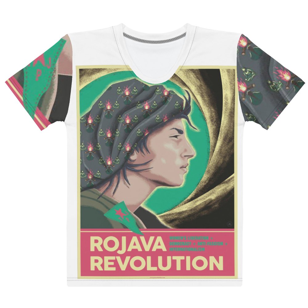 Rojava Revolution - All - Over Print Women's Crew Neck T-Shirt - Propaganda Department
