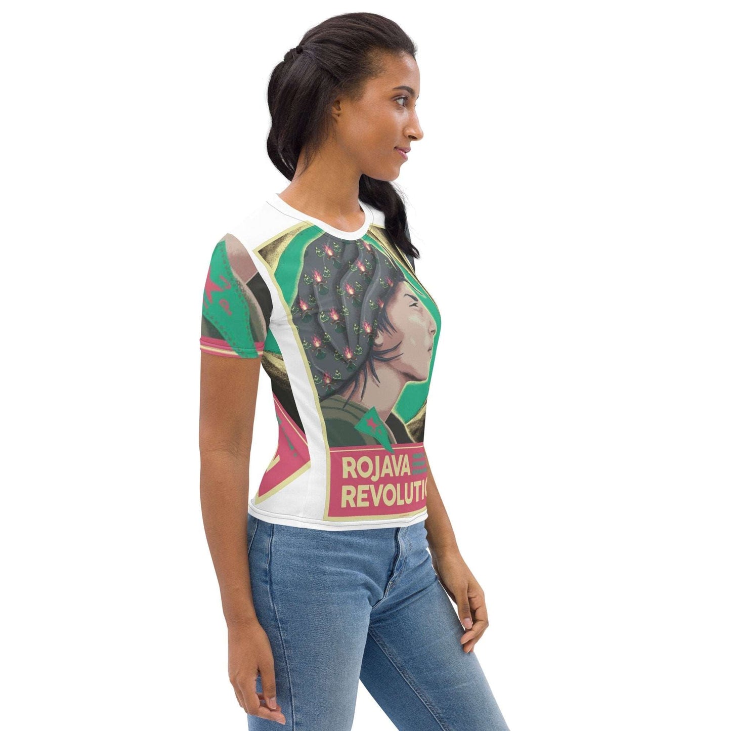 Rojava Revolution - All - Over Print Women's Crew Neck T-Shirt - Propaganda Department
