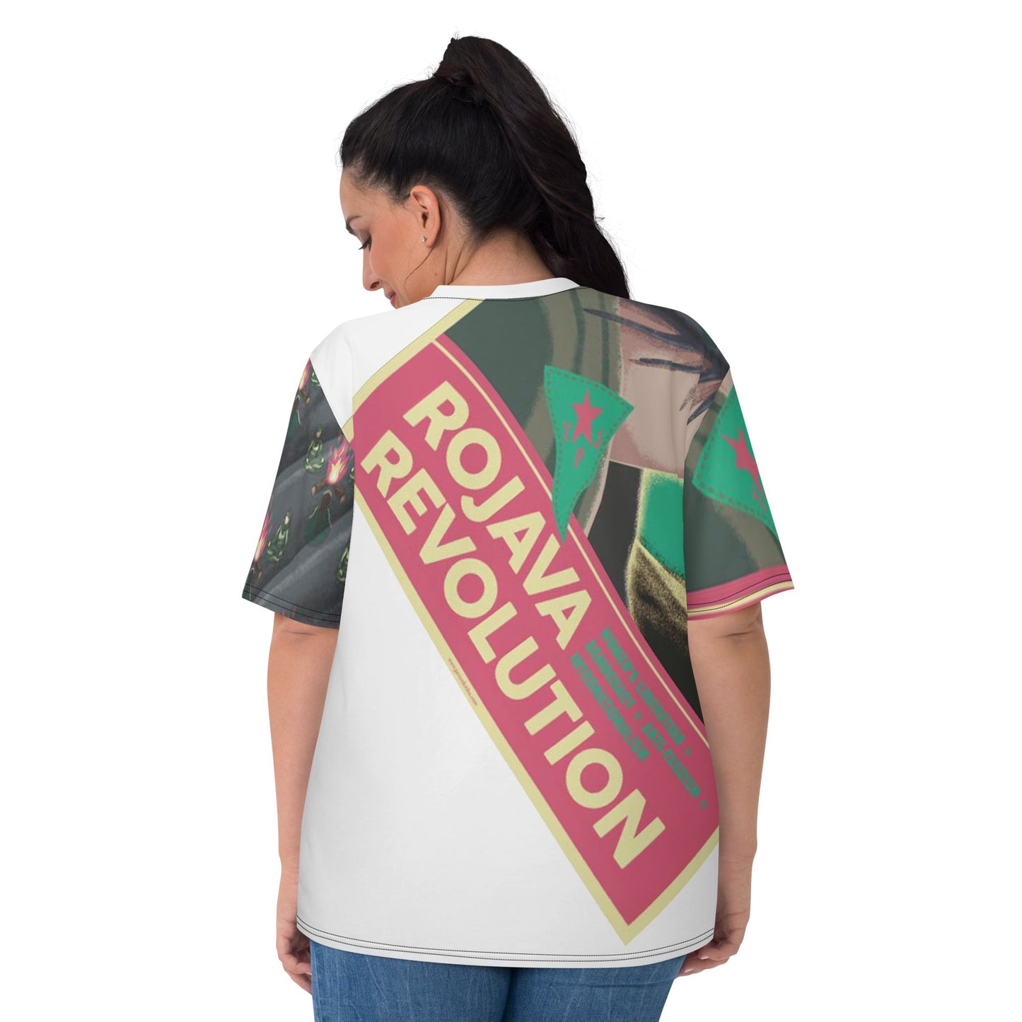 Rojava Revolution - All - Over Print Women's Crew Neck T-Shirt - Propaganda Department