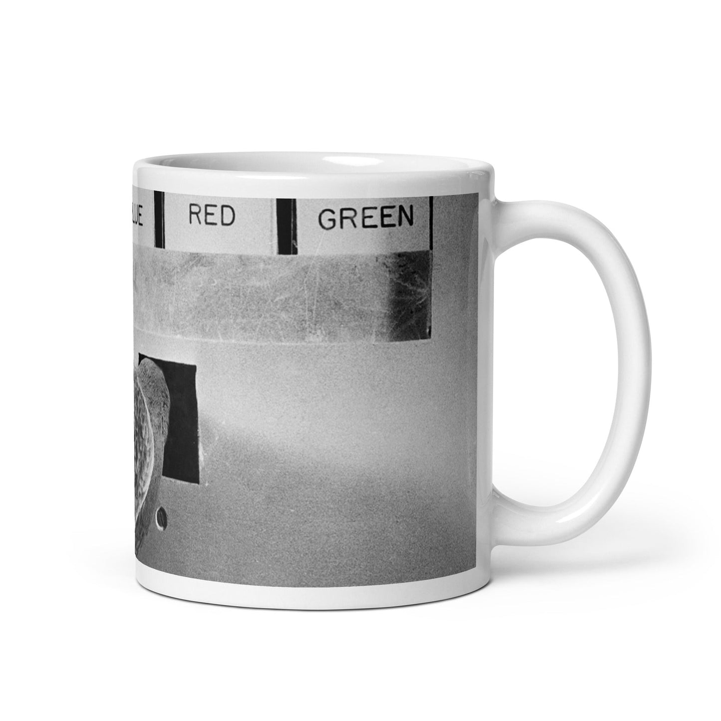 Skinner Box Pigeon operant conditioning ceramic mug, psychology protest art, Pen vs Sword