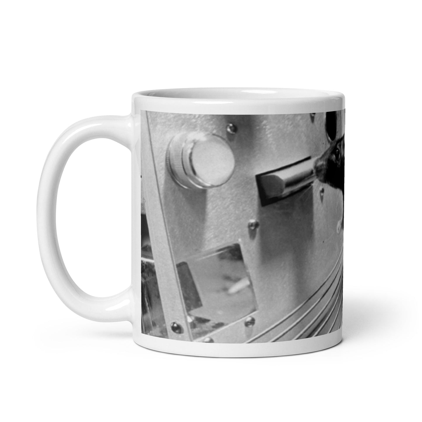 Skinner Box Rat operant conditioning ceramic mug, psychology protest art, Pen vs Sword