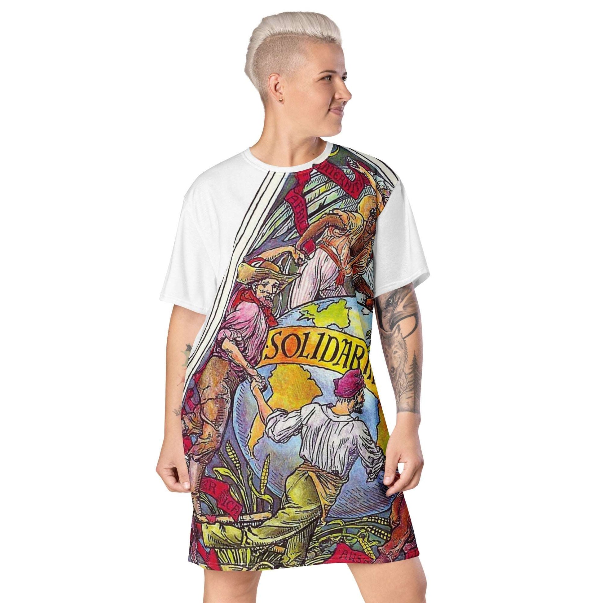 Walter Crane Solidarity - All - Over Print Dress - Propaganda Department